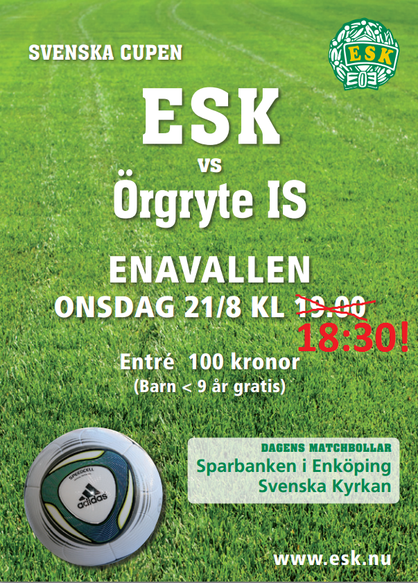 ESK-Örgryte, sprid matchaffischer