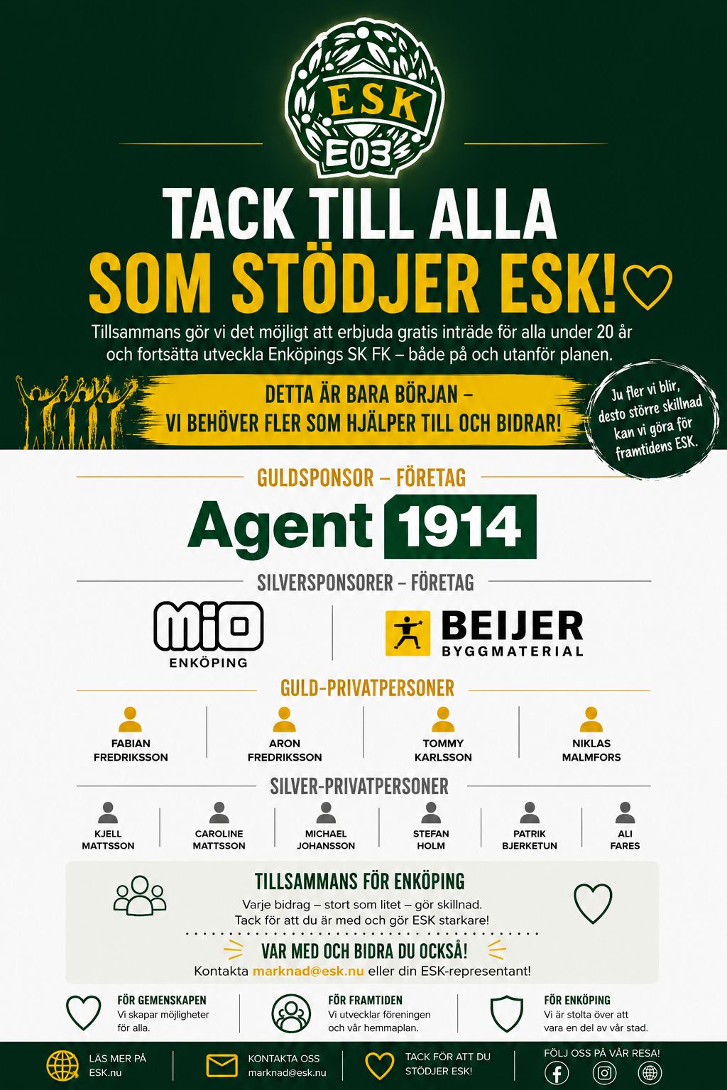 2026 05 18 ESK gratis intrade under 20 affisch
